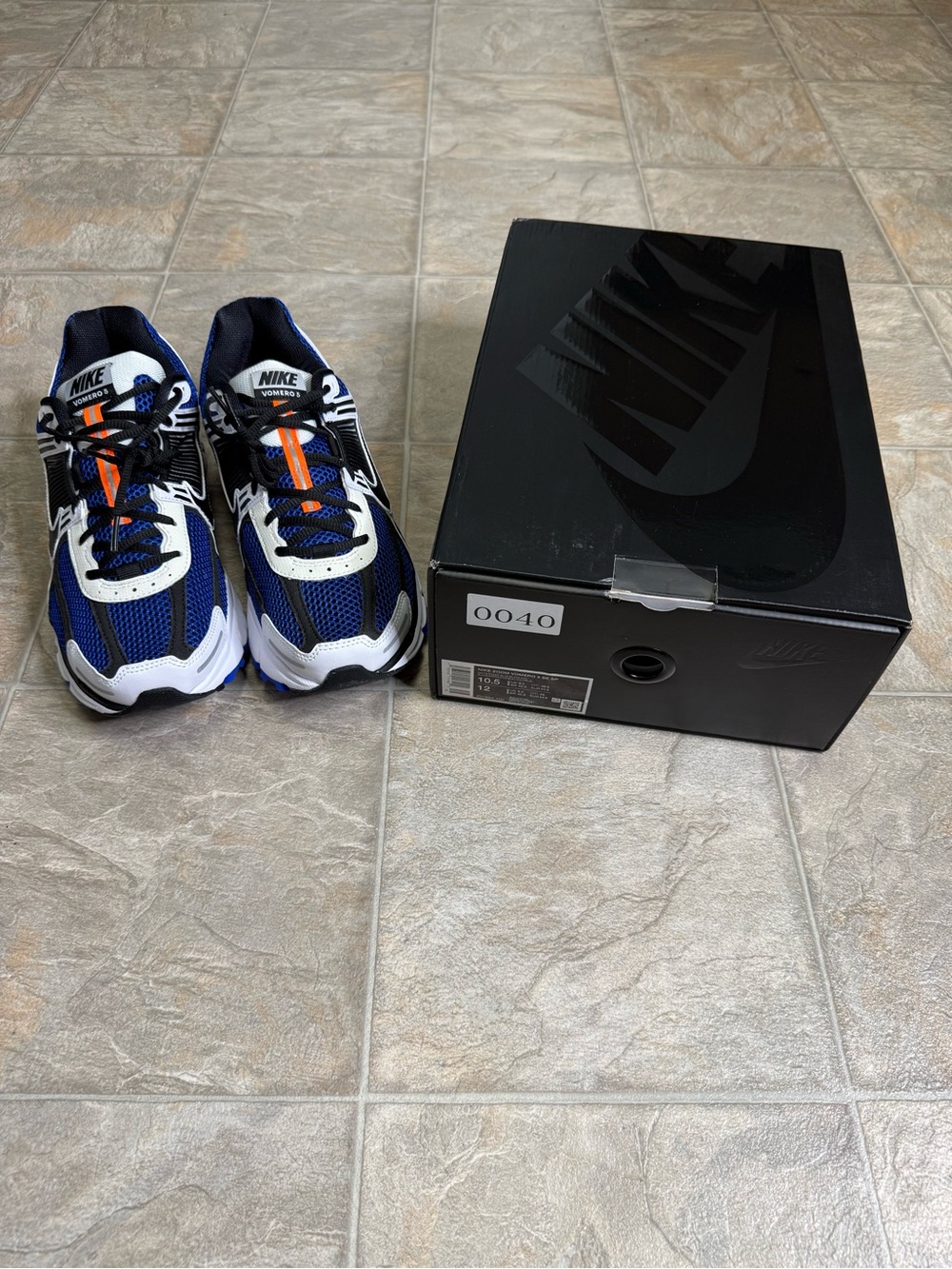 Nike Zoom Vomero 5 White Race Blue Black Mens Shoe Size 10.5 Blue Cl1694-100 NWT